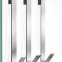 3 Pack Shower Door Hooks, Over Glass Door Hook in Bathroom Frameless Glass Door, Shower Hooks for Hanging Robe Towel Loofahs, Silver.