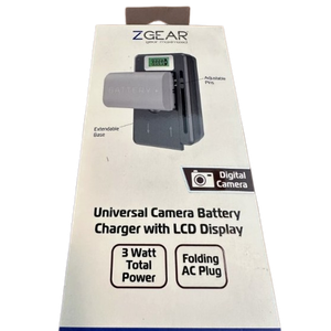 Zgear Universal Camera Battery Charger With LCD Display