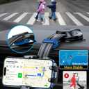 HTU Upgraded Strongest Suction Car Phone Holder Bendable Arm, Never Block View Rotatable Cellphone Mount for Dashboard Windshield Vent, Cradle Stand for iPhone 17 16 15 14 13 12 Pro Max (Light Blue)