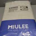 MIULEE Natural White Linen Curtains 90 Inch Length 2 Panels for Bedroom Living Room, Soft Thick Linen Textured Window Drapes Semi Sheer Light Filtering Back Tab Rod Pocket Burlap Look Decor, W37xL90