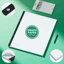 Large Graph Paper Pad 22x17, 50 Sheets, 4x4 Engineering Grid for Drafting