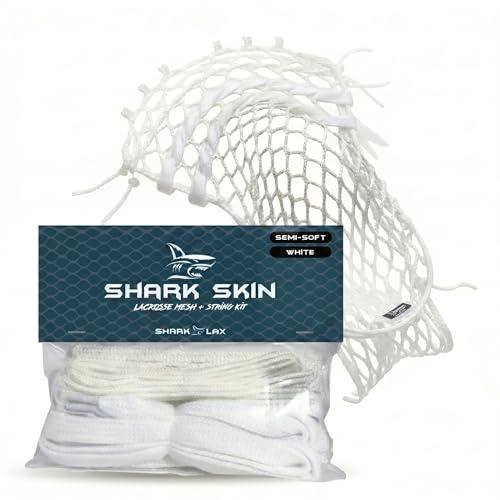 Shark Lax Semi-Soft Lacrosse Mesh & Stringing Kit - Lacrosse String kit - Use SemiSoft Lacrosse Mesh and Lacrosse Strings for The Best Performance