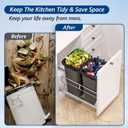 Insputer Dual Pull Out Trash Can Under Cabinet with Soft-Close Slides, Heavy Duty Under Sink Trash Can Kit for Kitchen Sink, Laundry, Garbage Can Not Included, Requires 17" W X 24" D Cabinets