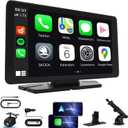 7" HD Carplay Screen for Car, Portable Wireless Apple Android Auto Car Play Stereo with Voice Control, Backup Camera, Mirror Link, Bluetooth GPS
