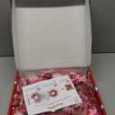 Valentines Day Decorations 22 Inch Valentine's Day Wreath Pink Flower Wreaths for Front Door with Red Tulip Pink Forsythia Flowers for Valentine Wedding Anniversary and Holiday Decorations