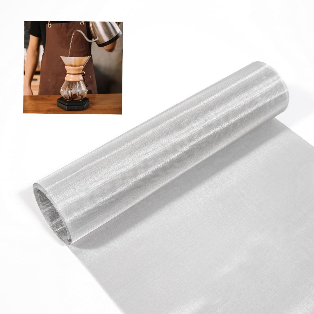 2 x 120 mesh Screen, 304 Stainless Steel mesh Screen, fine mesh Steel Woven mesh, Easy to Cut, Used for Sturdy Metal mesh in Filter Screens, Filter Fabrics, and DIY Projects (1,120Mesh 30X100CM)