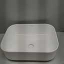 Vessel Sink 16"x13" Oval Bathroom Sink Modern White Porcelain Ceramic Above Counter Drop-in Vanity Sink for Bathrooms Art Basin, 16.2"x13"x5.7"