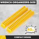3 x 40PCS Modular Wrench Organizer Wrench Holder - Wrench Tool Organizers for Tool Drawer Storage, Wrench Storage Set with Metric & SAE Label, Wrench Rack Tool Gift for Professional Mechanics, Yellow