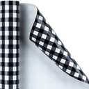 WRAPAHOLIC 30 Inch Plaid Wrapping Paper Roll - Black and White Plaid Design for Birthday, Holiday, Party, Wedding, Baby Shower Packing - 30 inch x 33 feet