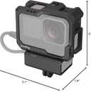 SmallRig Hero 13 / Hero12 / Hero11 / Hero 10 / Hero 9 Black Cage for GoPro, with 2 Cold Shoe Mount for GoPro Light Mod and Common Microphone, Led Video Light - 3083C