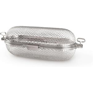 Napoleon Rotisserie Grill Basket - Stainless Steel, Fits Standard Spit Rods, Best For Wings, Fries And Roasted Veggies