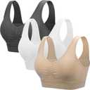 Coobie Comfort Bra (Medium, Black,white,light Nude)
