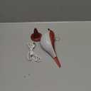 Small Desk Lamp, Bird Bedside Light with 3 Color Temperature and Touch Sensor, Cordless Kids Night Light, Rechargeable Battery for Bedroom Nightstand Table - Red