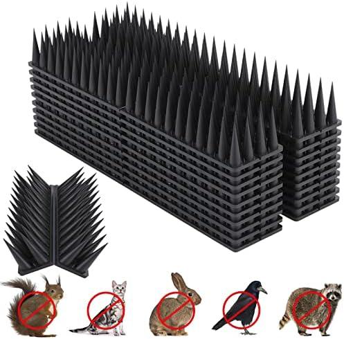 Bird Spikes, 9 Pack Bird Deterrent for Outside, Pigeon Spikes for Raccoon Squirrel Cats Bird Deterrent Spikes for Fences and Roofs to Keep Birds Away (8.4Feet)