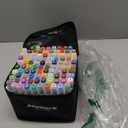 AnyMark Alcohol Markers Brush Tip, 100+1 Colors Dual Tip Brush & Chisel Alcohol-Based Art Markers Set with Case for Adult Artists Drawing Coloring