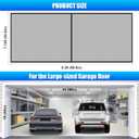 Sliding Garage Door Screen 8x7FT for 1 Car Garage Doors, Magnetic Garage Screen Door with Track Closure, Thicker 265g/ Mesh, 8x7Ft Retractable Garage Door Screen(Patent has Been published) (Black)