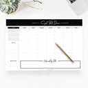 2 x Bliss Collections Monthly Planning Pad, To Do List Notebook - Undated Tear-Off Sheets Notepad - Work Calendar, Organizer, Scheduler for Goals, Tasks - Get Stuff Done, 12" x 18", 18 Sheets