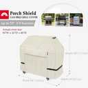 Porch Shield 54W x 24D x 46H inch Premium Gas Grill Cover Up to 52 inch, Waterproof and Fade Resistant 600D BBQ Covers for Weber, Brinkmann, Char-Broil and More, Light Tan