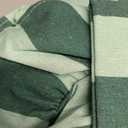 Tudomro 1 Pcs Ruffle Edge Striped Tablecloth, 84'' x 60'' Scalloped Table Cover, Farmhouse Linen Fabric Cloth for Rectangle Table, Dining Room Bridal Shower Wedding Holiday Party(Forest, Mint Green)