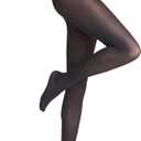 5 x 40D Semi-Sheer Tights Rip-Resistant, High-Waist, Breathable & Elegant Pantyhose, Black Sheer Tights for Women - Size XL (XL)