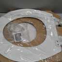 Mayfair Cassel Slow Close Toilet Seat, Easy Clean, Non Slip Premium Wood Seat, Easy Install, Made in USA, Round, White
