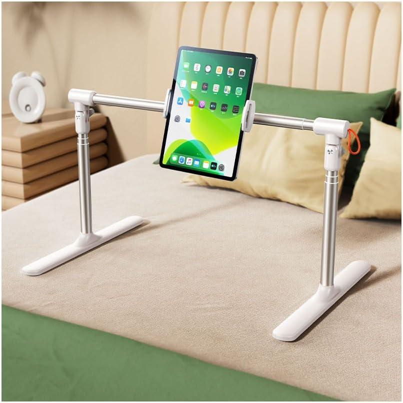 Lazy tablet holder, no need to install lazy mobile phone holder at the bedside, retractable lifting mobile phone tablet holder, suitable for 4.7-12.9in mobile phones and tablets, for beds, sofas