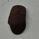 Lomiluskr Ergonomic 2.4G & Bluetooth Dual Mode Wireless Mouse with PU Cover, Soundless Keys, Candy Colors, Compatible with Notebook, PC, Tablet, Smartphone (Coffee)