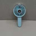 SWEETFULL Portable Misting Fan - 180 Foldable Handheld Personal Fan with Mist Spray, 3 Speeds, 30ml Water Tank, USB Rechargeable - Ideal for Travel, Outdoors, Makeup, Camping, Home, and Office Use (Blue)