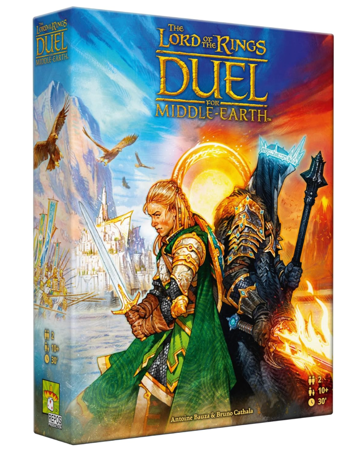 Asmodee The Lord of The Rings: Duel for MiddleEarth Board Game  Epic Strategy Game of Power and Conquest for Kids and Adults, Ages 10+, 2 Players, 30 Minute Playtime
