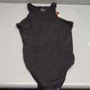 Popilush Bodysuits for Women Tummy Control Shapewear Compression Black Body Suit Sleeveless Thong Halter Cotton Casual Tank Top for Spring & Summer, Size L