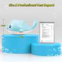 2 x Baby Bath Toys, 2025 Upgraded Magnetic Charging Toddler Bath Toys for Kids Ages 1-3, Light Up Dolphin Bath Toy Sprinkler, Birthday Gifts Infant Baby Toys 6-12-18 Months- Blue
