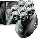 Head Shavers for Bald Men: Upgraded Detachable Head Shaver - IPX7 Waterproof Wet or Dry Electric Razor for Men - 7D LED Display Rechargeable Shaving Grooming Kit with Type-C Charge (Cobalt Green)