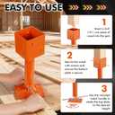 Screw Jack Post,4" x 4" Adjustable House Floor Jacks,13.4"-18.7" Height Range,24000 lbs Max Load Capacity, Temporary House Jack Pole,Lifting Floor Crawlspace Basement Shore Beam (4-PCS)