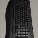 SABLUTE Wireless Keyboard, Ergonomic Wave Keyboards with Cushioned Wrist Rest, 2.4GHz USB Computer Wave Key Board for Windows, Mac, Chrome, PC, Laptop, Tablet - Black Full Size - Teclado Inalmbrico