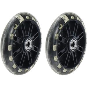 KUMGROT Training Wheels Bicycle, Multicolored Flash Mute Bikes Replacement Training Wheels for 12 14 16 18 20 Inch Bikes (1 Pair Black)