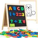 INNOCHEER Magnetic Letters and Numbers for Toddlers, Magnetic Board for Kids, ABC Alphabet Magnets, Educational Dry Erase Board - Whiteboard & Chalkboard for Toddlers Writing & Drawing Kids Toys