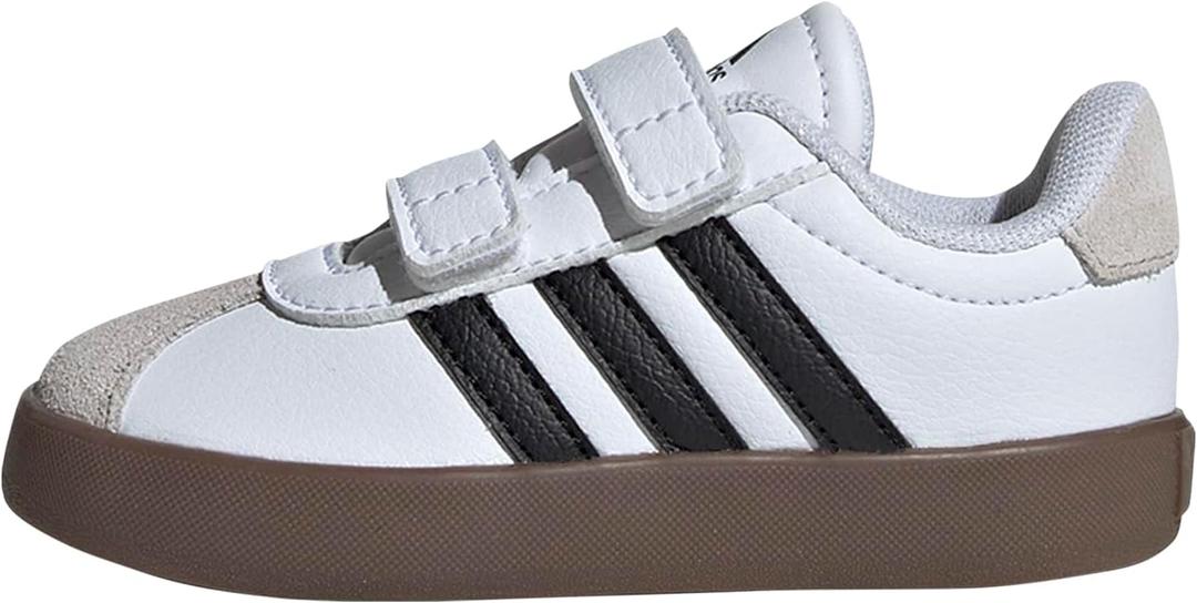 adidas Baby Boys' Vl Court 3.0 Sneakers (9.5 Toddler, White/Black/Grey)