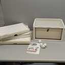 CTSNSLH 4 Tier Plastic Storage Bins and Boxes Organizer - Stackable with Lids for Bedroom, Living Room, Office - Foldable Containers (White)