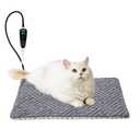 ZOMISIA Cat Heating Pad - 11 Adjustable Temperature and 25 Timer Options, Heated Cat Bed Indoor with Chew-Resistant Cord for Small Dogs, 18x18 Inch, M