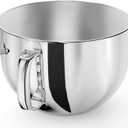 6QT Stainless Steel Mixer Bowl for Kitchenaid Stand Mixers, Kitchen Aid Mixing Bowl for 6QT Lift Mixer with Handle