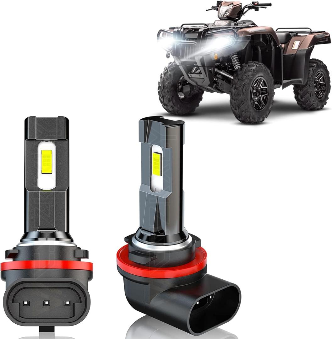 Halogen Replacement Headlight Bulbs Compatible for 2014 2015 2016 2017 2018 2019 2020 Honda TRX420 TRX500 34901 HR3 A21 Lights Kit, 12V 35 35W Headlights High Low Beam, 2-Pack