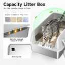 High-Sided Stainless Steel XL Cat Litter Box for Cats