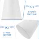 DOITOOL Cardboard Cones 3PCS White Craft Foam Cones for Crafts 12 Inch, Christmas Foam Tree for DIY Crafts, DIY Christmas Gnomes, Holiday Decor White Craft Balls