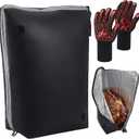 23 x 21 Inch BBQ Blanket for Resting Meat Heavy Duty Insulated Smoker Bag with Wide Mouth Reusable BBQ Accessories for Brisket, Pork, Turkey Meat Warmergift for Men, Grilling Smoking,with Gloves