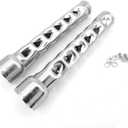 Lylane 1-3/4'' O.D. 8'' Length Motorcycle Metal Exhaust Silencer Exhaust Noise Killer Exhaust Pipe Muffler Baffle for Harley 2'' O.D. Exhause Pipe