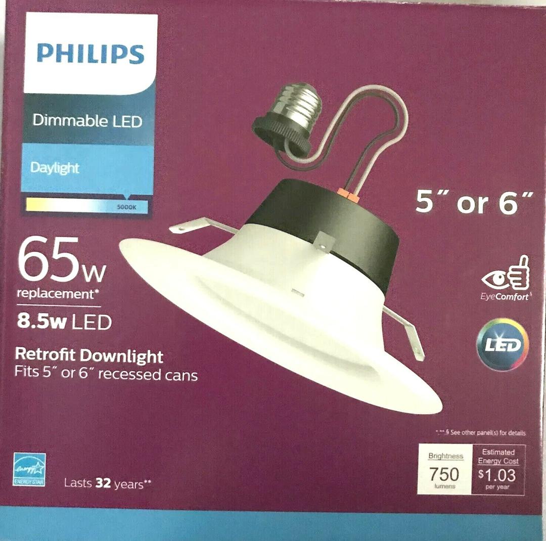 Phillps 8.5 Watt 65W replacement Retrofit Downlight