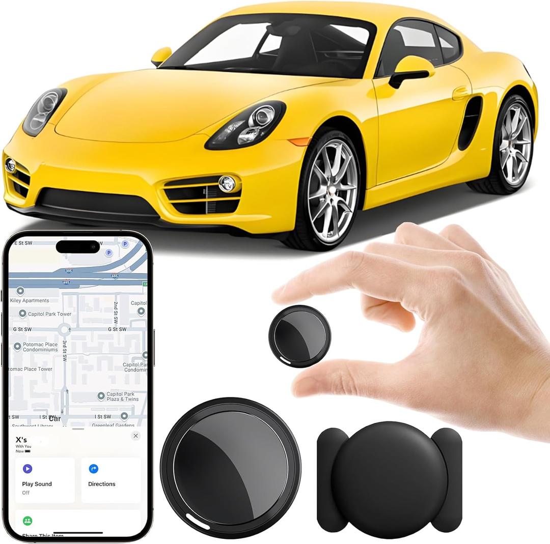 Mini GPS Tracker for Vehicles, Car Tracker Device Hidden for Vehicles, Car GPS Tracking Device for Vehicles,Hidden Tracking Device Real-Time No Subscription No Monthly Fee for Car,Trucks,Motorcycles (1 PACK, Black)