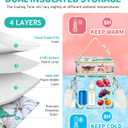 PIIOSER Breastmilk Cooler Bag with Ice Pack, Fits 6 Baby Bottles Up to 9 Oz, Stylish Baby Cooler Travel Bags with Shoulder Strap, Double Layer & Leakproof for Nursing & Working Moms Daycare, Floral
