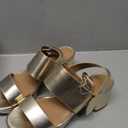 Aerosoles Women's Camera Heeled Sandals (8.5, Gold Metallic Leather)