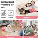 wegreeco Female Dog Diapers, Washable Reusable Pet Puppy Doggie Diapers for Female Dogs in Heat Period, Doggy Period Panties, Small